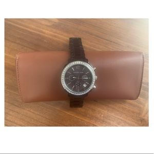 MICHAEL KORS Black Acrylic Bracelet Watch